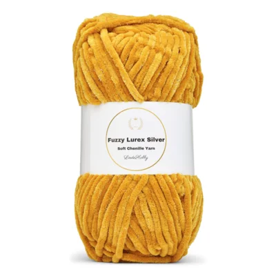 LindeHobby Fuzzy Chenille Silver Lurex